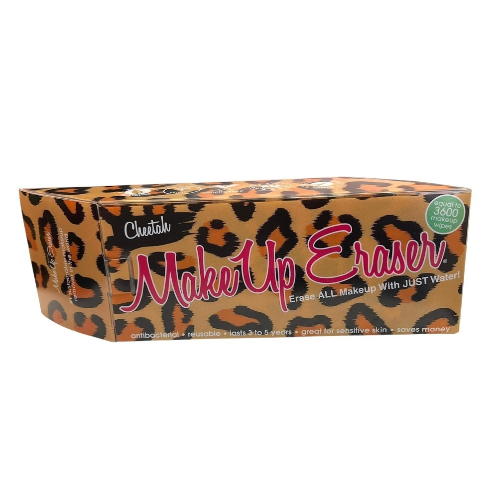 MakeUp Eraser Cheetah Reusable Makeup Remover Cloth Regular Equal 3600 Wipes